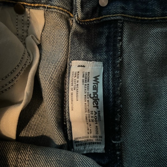 WORN TEICE, DONT FIT WRANGLER SLIM FIT COWBOY CUT ROUGH STONE JEANS 32x30 - Picture 4 of 4